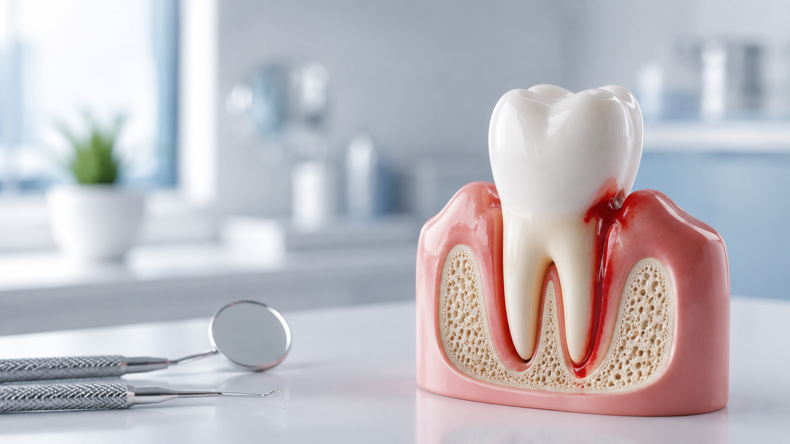 Healthy gums concept